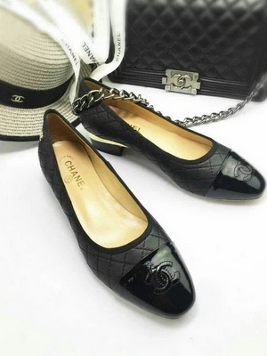 CHANEL Shallow mouth flat shoes Women--013